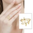 thumbnail image 2 of Leaves Design Ring Ring Personality Retro Ring Simple Men And Women Ring Creative Gift Open Adjustment Ring, 2 of 8