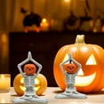 thumbnail image 2 of LHNFT Halloween Skeleton Statues with Pumpkin Heads in a Variety of Yoga Poses, Halloween Decorations Indoor, 2 of 6