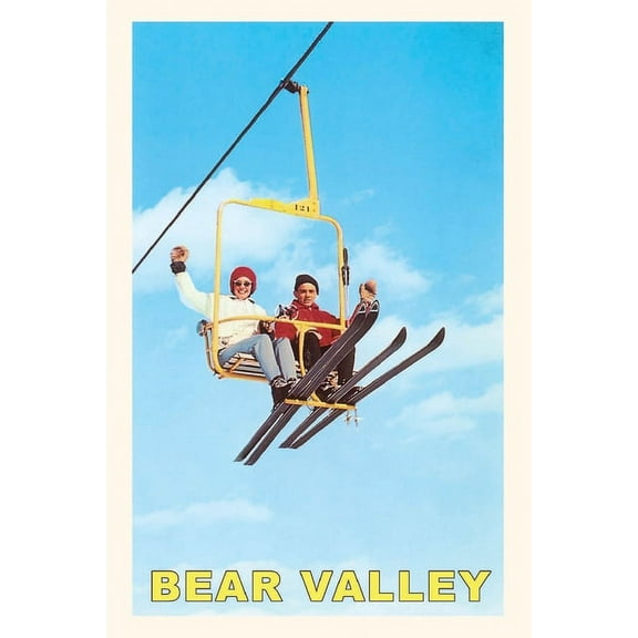 Pocket Sized - Found Image Press Journals: The Vintage Journal Couple on Ski Lift, Bear Valley (Paperback)