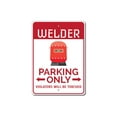thumbnail image 2 of Welder Parking Novelty Decor, Metal Wall Sign - 10x14 Inches, 2 of 4