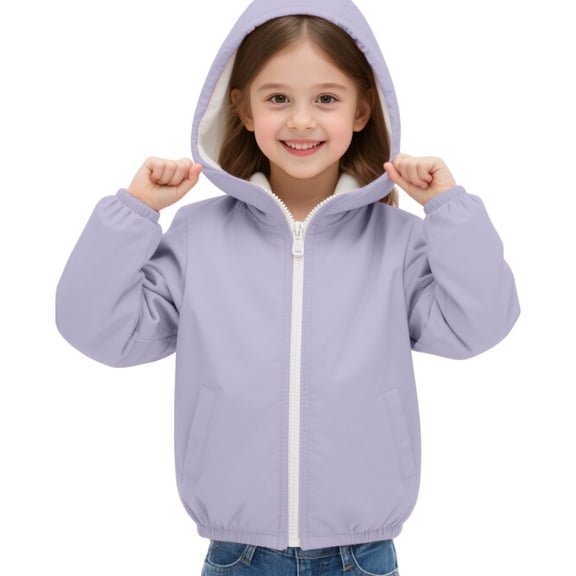 EnJoCho Boys Girls Rain Jacket Kids Zip Up Hooded Windbreaker Waterproof Outerwear Raincoats Fall Winter Outdoor Coat Ponchos Trench Coat Raincoat