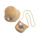 thumbnail image 2 of EeaseMX 1 juego de kit de playa para niños, adorable bolso bandolera con sombrero de paja para niñas pequeñas (caqui), 2 of 7