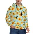 thumbnail image 2 of Sikiie White Polka Dot Sunflower A Men's Hoodie, Essentials Hoodie, Sweatshirt, Pullover Hooded Sweatshirt for Men-4X-Large, 2 of 7