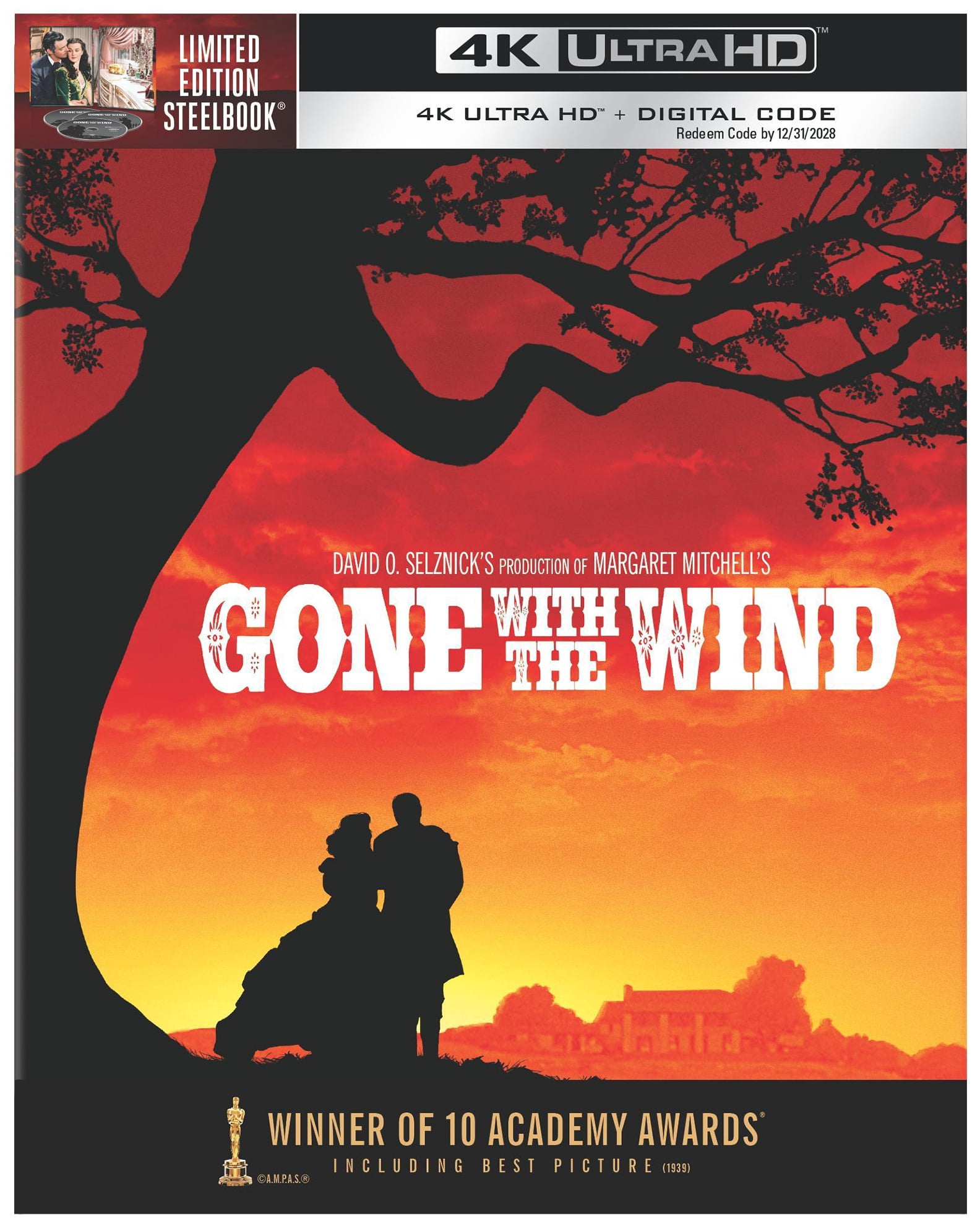 Gone with the Wind (Steelbook) (4K Ultra HD + Digital Copy), Drama, Warner Bros.
