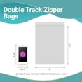 thumbnail image 3 of Clear Polyethylene Zipper Bags, 4 Mil Heavy Duty, 1000 Count, 8 x 10 in, 3 of 6