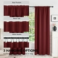 thumbnail image 4 of Deconovo Blackout Curtains for Living Room, 52"x63", Solid Back Tab Curtains,Burgundy Red, 2 Panels, 4 of 9