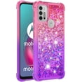 thumbnail image 3 of for Motorola Moto G10 Case Moto G30 Case with Creativity Clear Gradient Quicksand Glitter Flowing Liquid Floating TPU Case Bling Diamond Sparkle Cover for Moto G10 JB Pink Mauve, 3 of 14