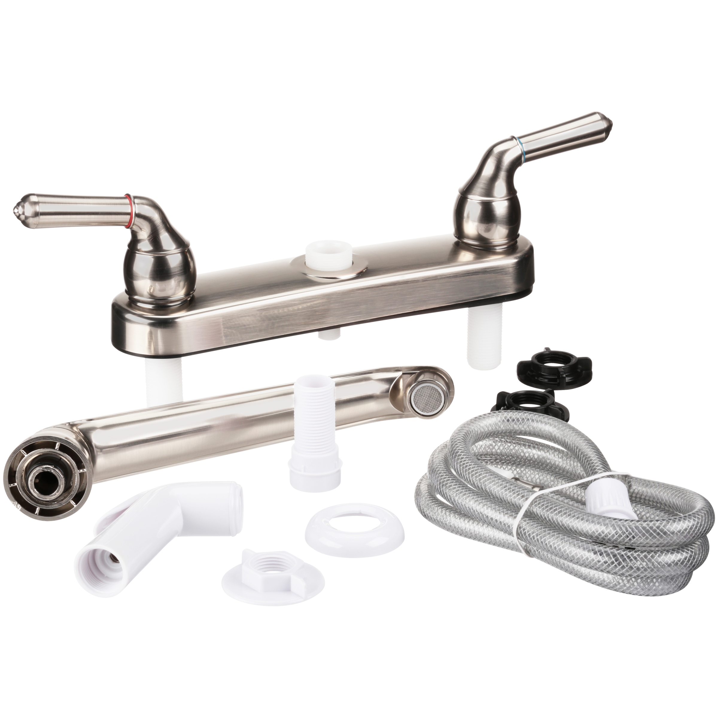 Exquisite Green Double Handle With Spray Kitchen Faucet Box