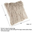 thumbnail image 2 of Somerset Home Mongolian Faux Fur Pillow Â– 18-inch Square Cover & Insert (Coffee), 2 of 3
