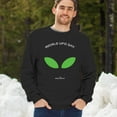thumbnail image 4 of Alien Eyes Sweatshirt Funny Space UFO Hunter Believe Flying Saucer Universe July 2 World UFO Day Stay Weird Crewneck, 4 of 7