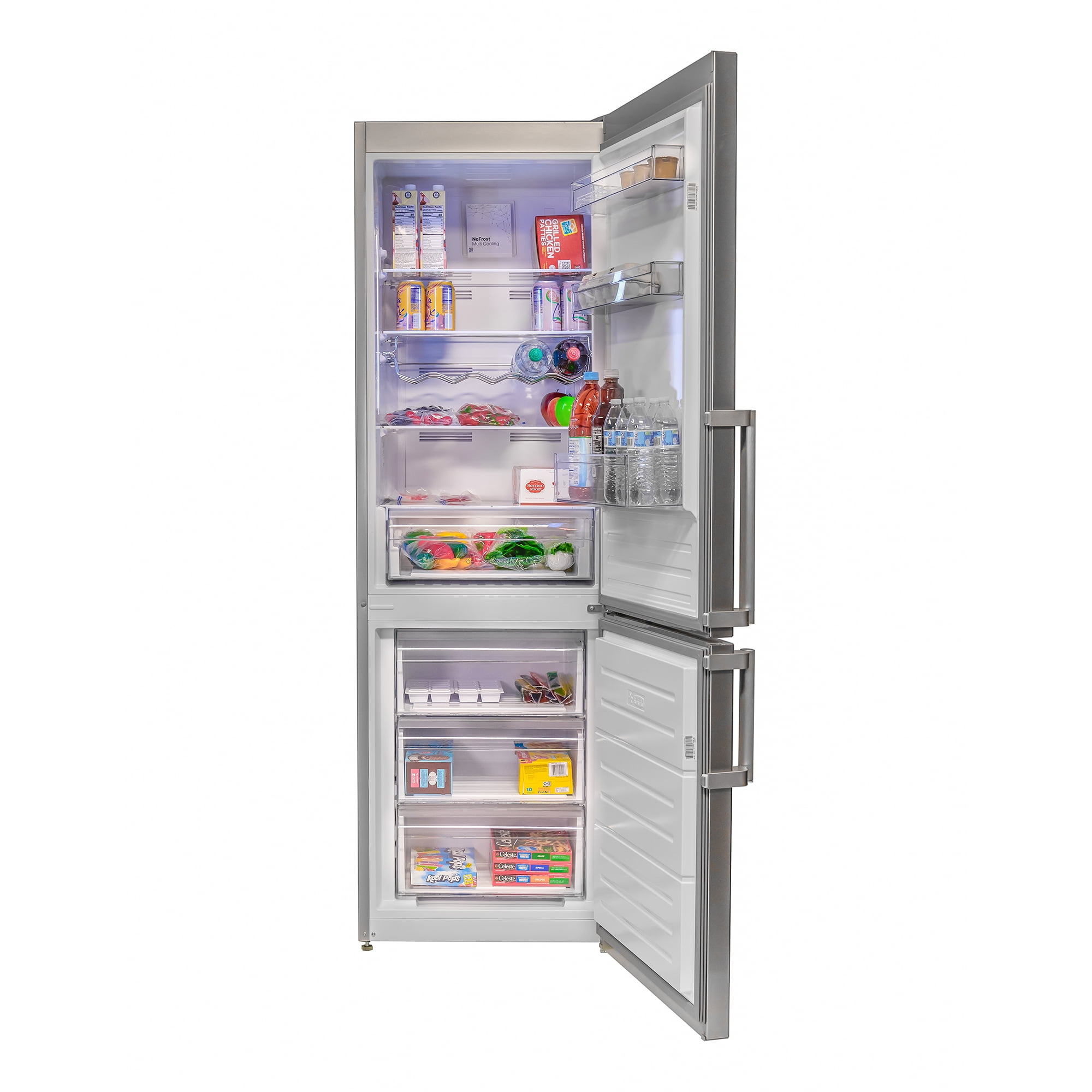 Conserv 12cf No Frost Bottom Freezer Refrigerator Wine Rack GARAGE READY E-Star with V-Move Handle and No Frost