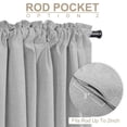 thumbnail image 4 of Cortinas 100% opacas de lino, 50 x 213 cm, color gris, 2 paneles, 4 of 7