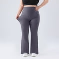 thumbnail image 2 of Levmjia Women's Plus Size Yoga Pants High Waisted Bootcut Leggings with Pockets Tummy Control Workout Pants for Women Gym Running Activewear Scrunch Butt Flare Pants, 2 of 6