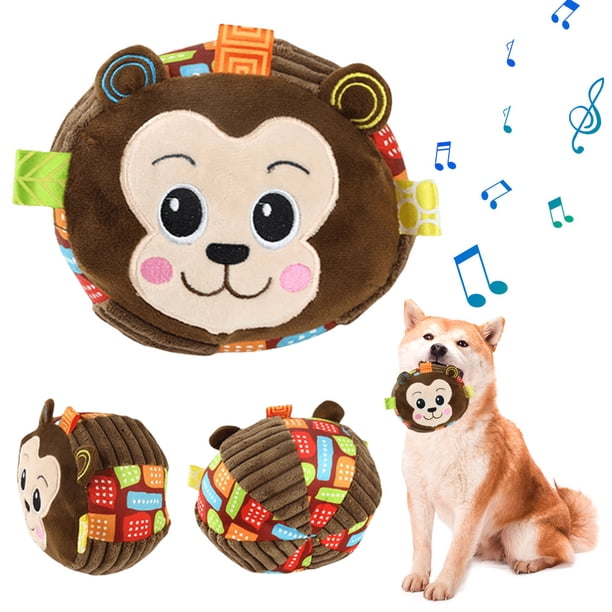 Juguete Peluche Bolas Piel Suave Voz Perro Dibujos Animados para Que Persiguen