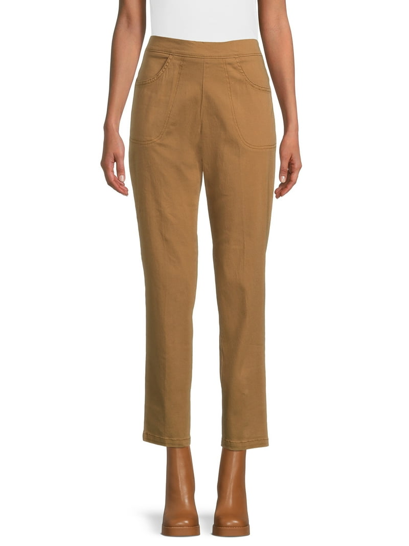 RealSize Women's Stretch Pull On Pants with Pockets, 29
