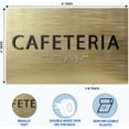 thumbnail image 2 of ADA CENTRAL SIGNS - 6" X4" Cafeteria Sign - ADA Compliant Tactile Graphics Grade 2 Braille Text Wall Sign| Kitchen, Dining, Lunch, Break Room Sign for Office, Hotel, School, self-service Restaurant, 2 of 7