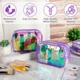 thumbnail image 4 of Bolsas de maquillaje Saintrygo, 18 unidades, bolsa de cosméticos de PVC transparente, 4 of 6