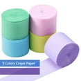 thumbnail image 3 of 20 Rolls Pastel Rainbow Crepe Paper Streamers Birthday Party Decoration Paper for Wedding Festival Ornament Supplies, 3 of 8