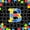 Colorful B, variant on Catabedysis Black Puzzle Print Zipper Twin Comforter Sets with Fitted Sheet and 2 Pillowcases,Initial U Pattern Zipper Bedding Set For Girls,Black Reversible,4-Piece