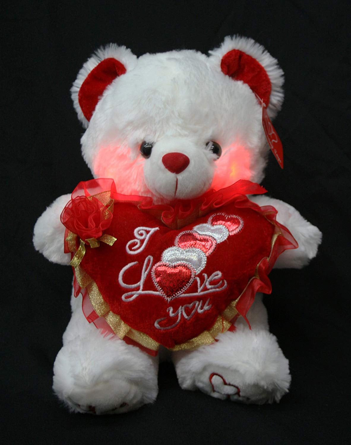 Cute Soft Cuddly NEW I LOVE JUSTIN Teddy Bear Gift Present Birthday Xmas Valentine London Teddy Bears 
