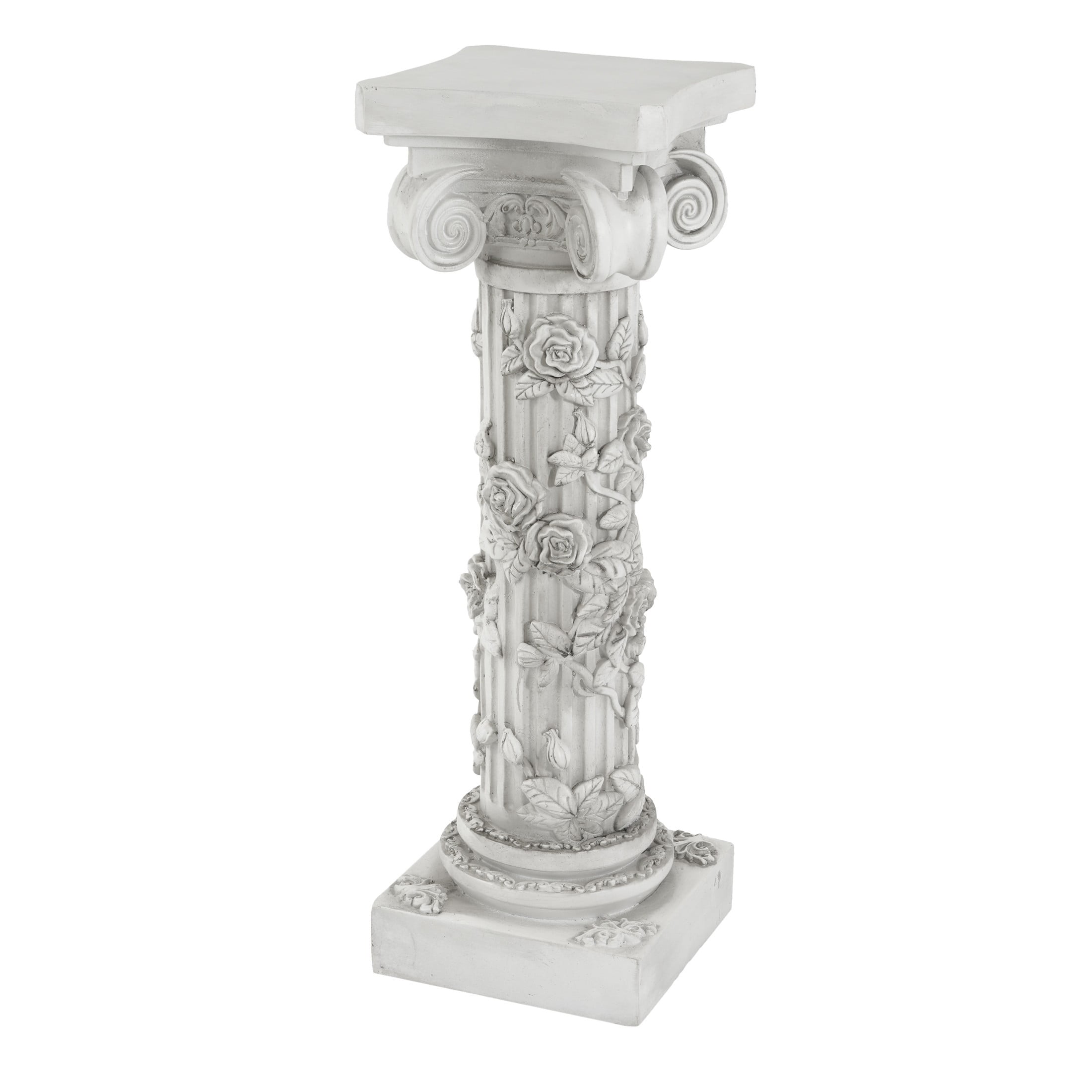 Christopher Knight Home Column Pedestal Stand, Magnesium Oxide Display Stand for Plants, Antique White