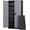 Black Grey, variant on YANGLI 71" Tall Metal Storage Locker with Lock & Adjustable Shelves, 2-Door Steel Cabinet for Garage, Home, Office, Warehouse – Black Red (Style B)