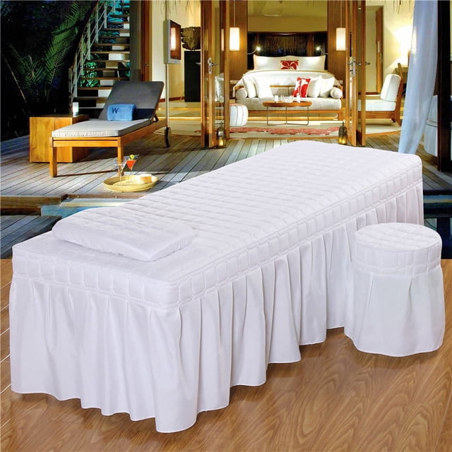 Funda de cama para salón de belleza textil para el hogar, producto individual, colcha acolchada gruesa con rejilla de pan, colcha