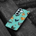 thumbnail image 4 of WIRESTER Shockproof Soft Rubber Cover Case for Samsung Galaxy S26 6.3" 2026, Barnyard Chicken Roosters Teal Background, 4 of 5