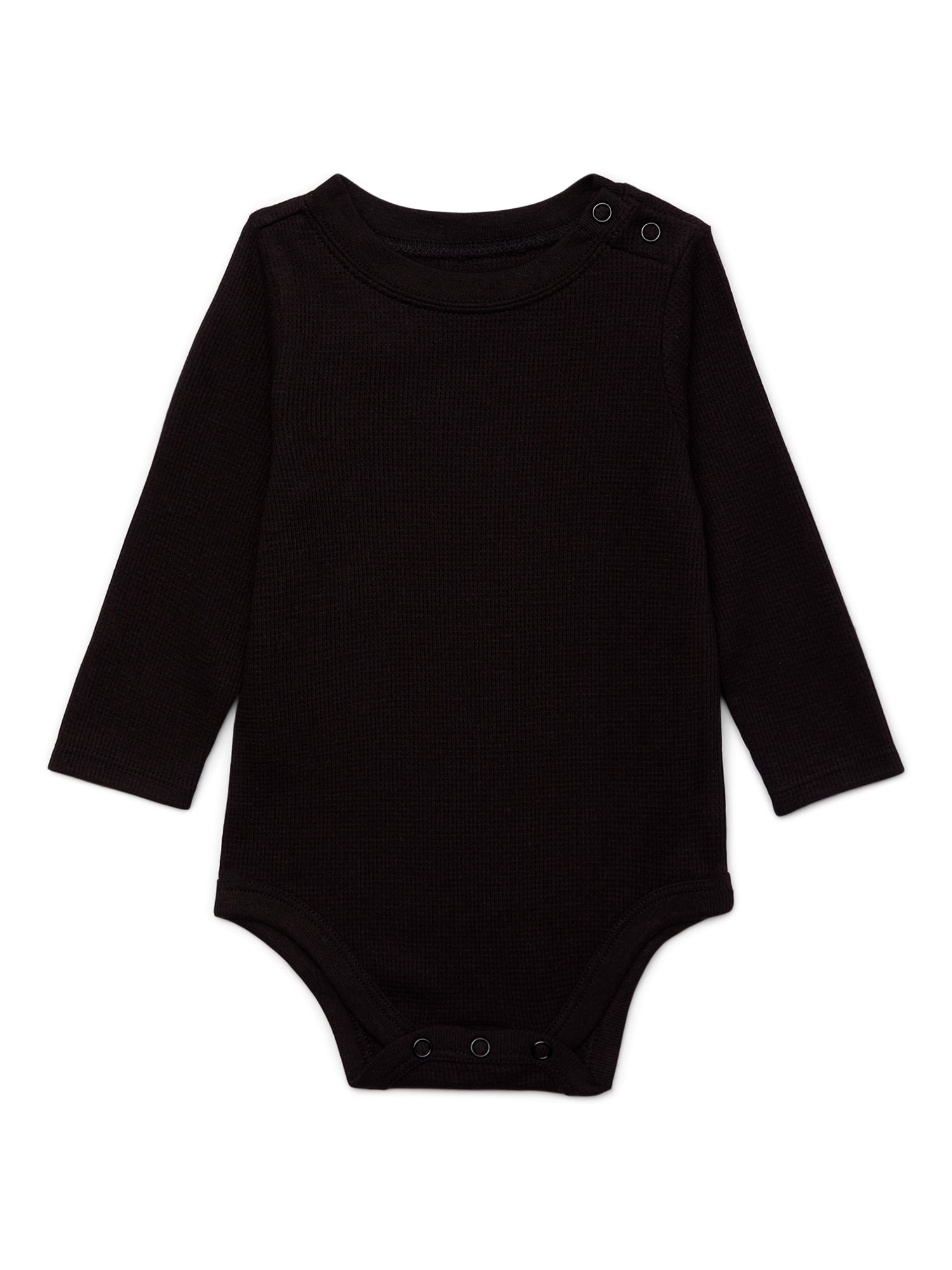 Garanimals Baby Boy Solid Thermal Bodysuit with Long Sleeves, Sizes 0M-24M
