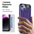 thumbnail image 4 of Decase for iPhone 15 2023 with Hidden Kickstand Case,Drop Proof Hybrid Shockproof Rugged TPU Bumper Hard PC Back Cover Anti-Scratch Case for iPhone 15,Purple, 4 of 8