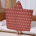 thumbnail image 5 of Red Christmas Tree Pattern Hooded Bath Towel，60"x35" for Ages 3 To 12 Kids, Quick Dry Lightweight Soft Microfiber Hood Beach Towel Cover Up for Kids, 5 of 7