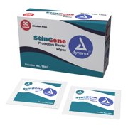 StinGone Skin Barrier Wipes Box of 50, Unscented