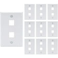 thumbnail image 1 of VCE Plaque Murale à 2 Ports pour Clé UL Listed (Lot de 10), Plaques Murales Simples pour Prise Clé RJ45 et Inserts Modulaires, 1 of 5