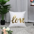 thumbnail image 5 of PiccoCasa Gold Stamping Decorative Throw Pillowcase 18"x18" Square Cushion Cover, #21, 5 of 7
