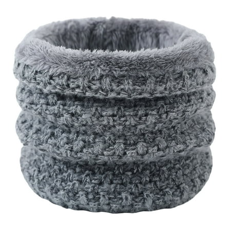 

Zlekejiko Neck Warm Mens Wool Bib Womens Scarf Winter Double Thick Knit Ring Unlimited Scarf Warm And Windproof