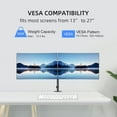 thumbnail image 4 of Bras pour Moniteur Simple Support de Bureau pour Moniteur Simple Support de Moniteur Réglable pour Écran Supporte jusqu'à Lb x Support de Moniteur Vesa, 4 of 7