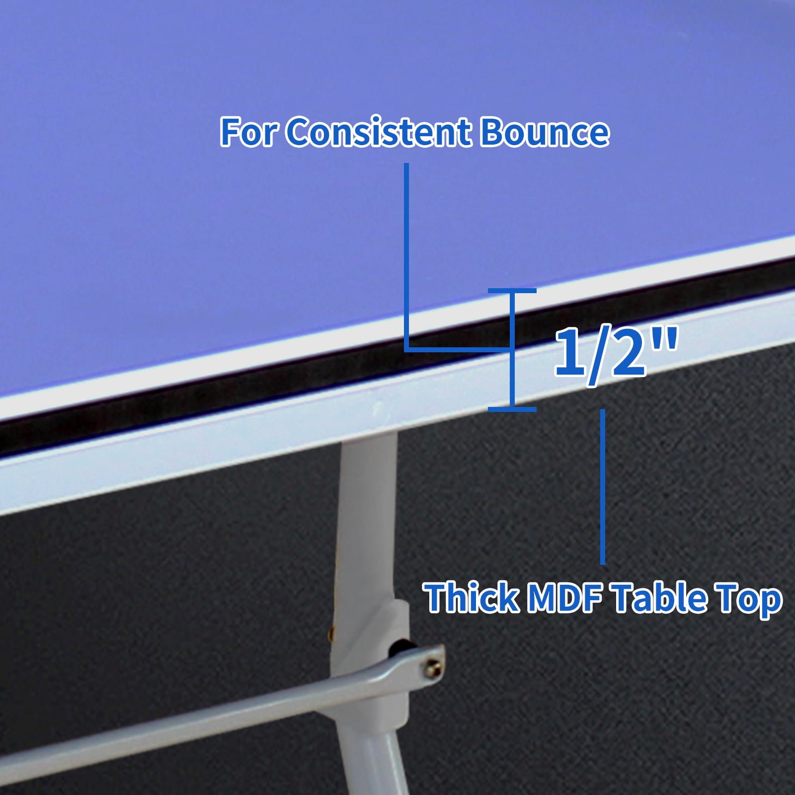HooKung 9'X5' Foldable Ping Pong table, 0.5'' Thick for Indoor Outdoor