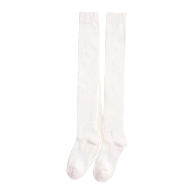 Medias largas para mujer Minnieouse Otoño Invierno por encima de la rodilla Calcetines ajustados Blanco AP012130-02