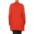thumbnail image 4 of Women's Plus Size Casual Loose Fit Long Sleeve Midi Cardigan, 4 of 5