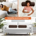 thumbnail image 3 of Cheer Collection Faux Fur Bolster Pillow, Chocolate, 3 of 5