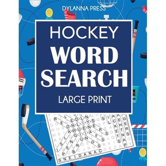 Pre-Owned Hockey Word Search: Large Print Word Search Featuring Favorite Players, Teams, and Game Terms Paperback