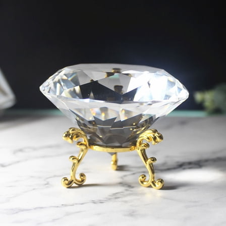 FRCOLOR  3 Pcs Diamond Shape Centerpiece Table Decorations Crystal Ornaments Bride