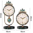 thumbnail image 2 of Luxury Table Clocks Silent Living Room Metal Retro Desk Clocks Electronic Modern Home Decor Gift Clock, 2 of 6