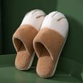 thumbnail image 5 of Chaussons en Peluche Animaux pour Femmes Mignons Chaussures d'Intérieur Motif Patte de Chat, 5 of 5