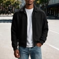 Popup Jacket Jjayotai Men's Zip Up Jacket Collared Bomber Sleeve Pocket Utility ...