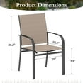 thumbnail image 3 of Sophia & William 4-Piece Textilene Outdoor Dining Chair Set for Patio,Brown, 3 of 10