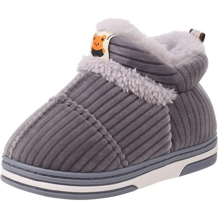 

2-10T Kids Suede Boots Childrens Shoes Winter Furry Shoes Flat Heel Cartoon Animal Snow Boots Rubber Shoes Babies