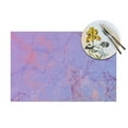 thumbnail image 4 of YFYANG Washable Heat-Resistant Placemats, 70% PVC/30% Polyester, Purple Polygons Art Design Kitchen Table Mat, 12" x 18" 4 Piece, 4 of 6
