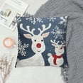 thumbnail image 2 of Nawypu  Christmas Pillow Covers, Grey Snowman Deer Merry Christmas Pillowcases, Christmas Decorations for Indoor Outdoor Farmhouse Home Couch, 2 of 5