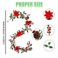 thumbnail image 3 of Cqxid Fleurs Artificielles à Moins de 10$ Guirlande de Baies Rouges avec et pour Cheminée d'Arbre de Noël Décoration Intérieure Extérieure, 3 of 9